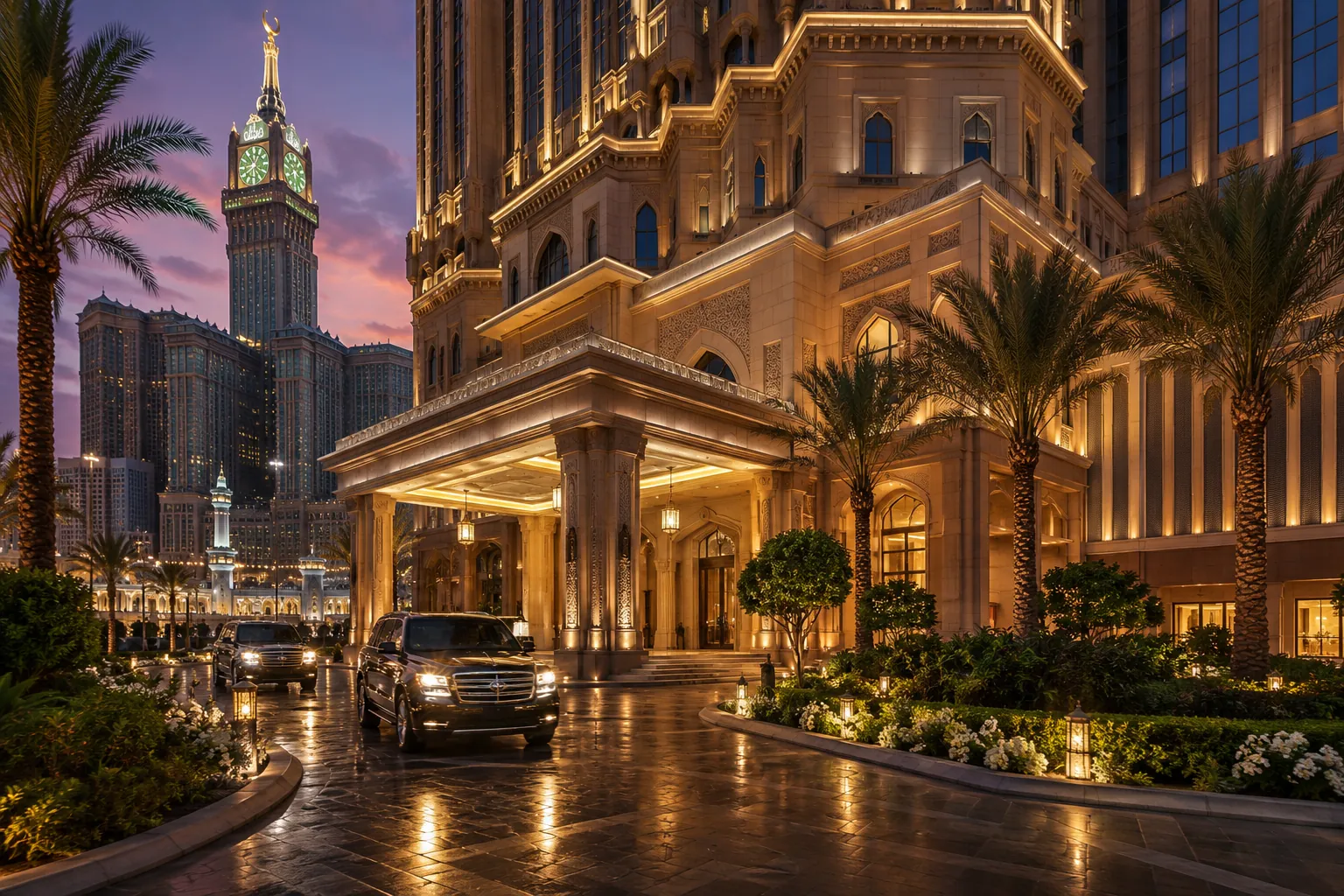 Luxury hotel exterior